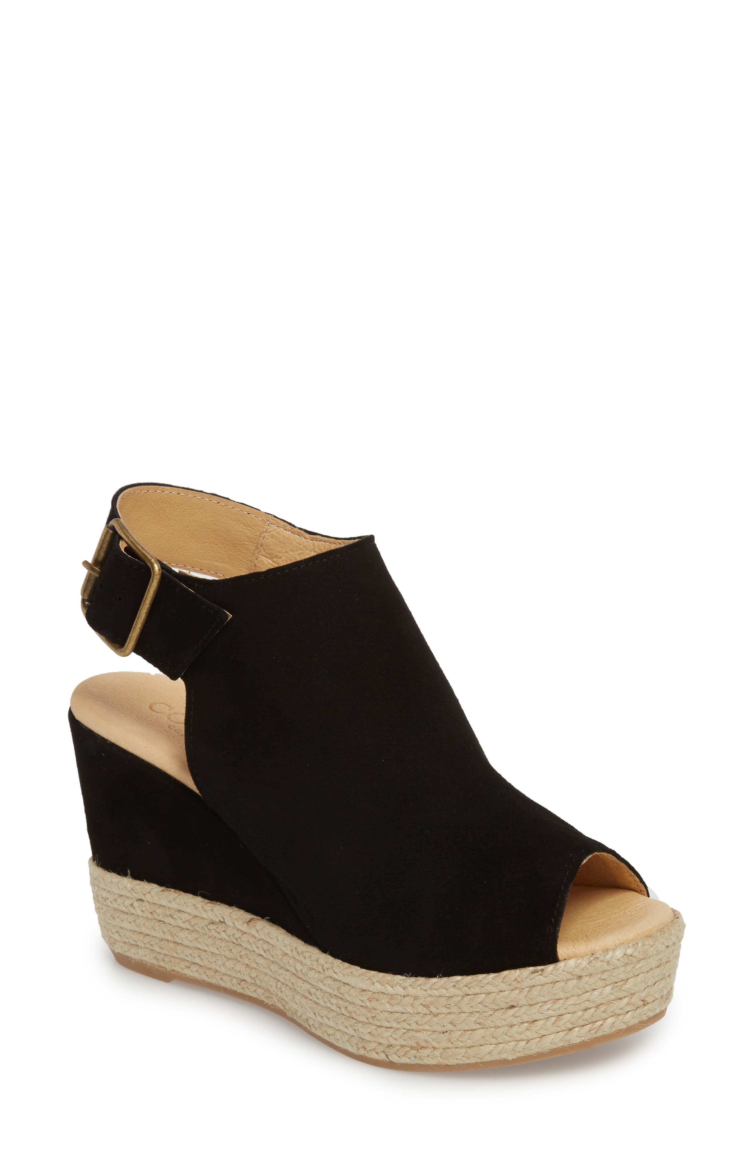 Cordani Elisse Epadrille Wedge Sandal - Black