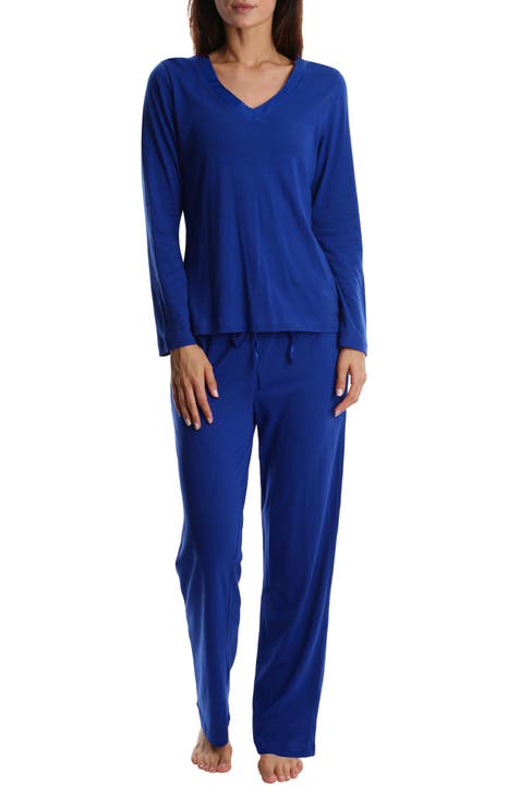 Royal Blue Women's Pajama Pants Casual Sleepwear