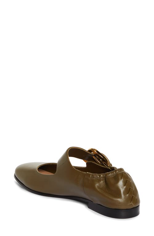 Shop Bottega Veneta Astaire Mary Jane Flat In Mud