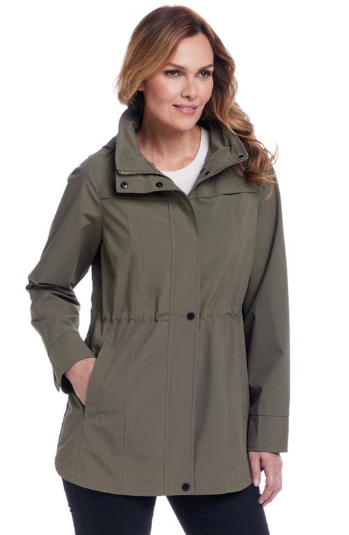 Gallery Water Resistant Packable Jacket In Olive