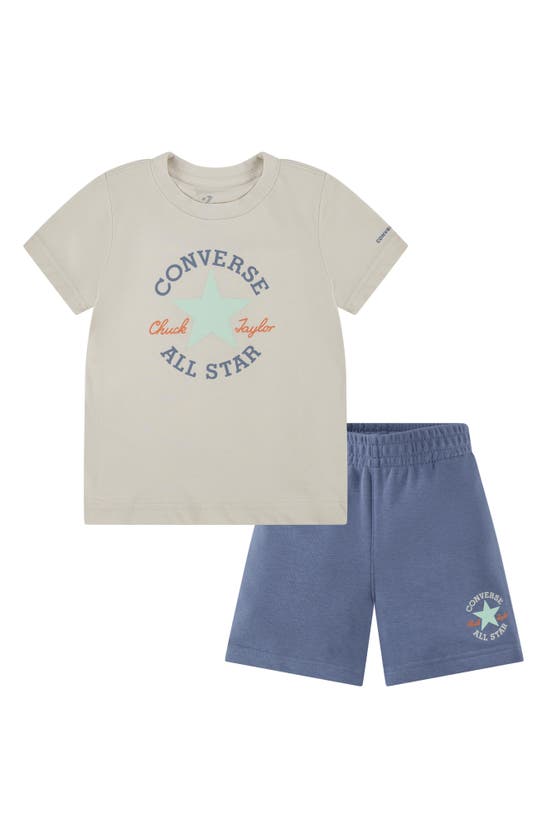 Shop Converse Kids' T-shirt & Shorts Set In Thunder Daze