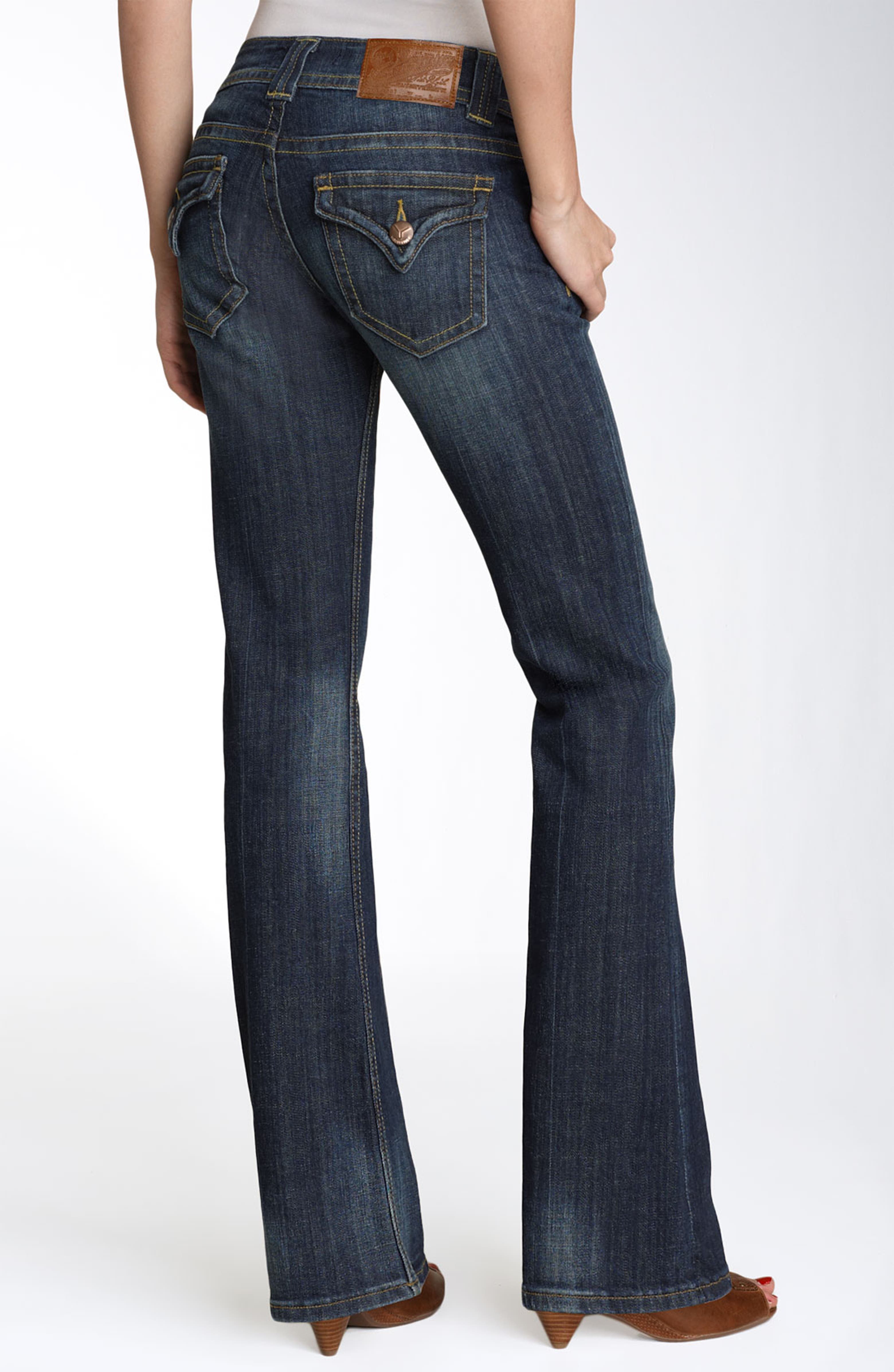 Vigoss 'New York' Flap Pocket Flare Leg Stretch Jeans (Juniors) | Nordstrom