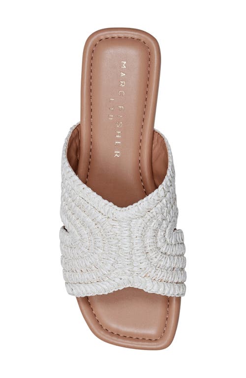 Marc Fisher Ltd Narda Raffia Slide Sandal In Ivory
