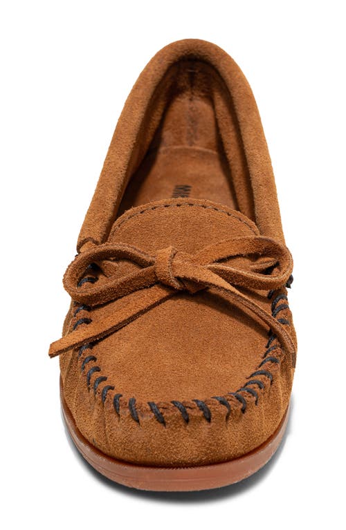 Shop Minnetonka Tie Slipper In Brown