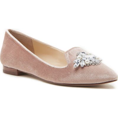 Sole Society Libry Crystal Embellished Flat- Grey