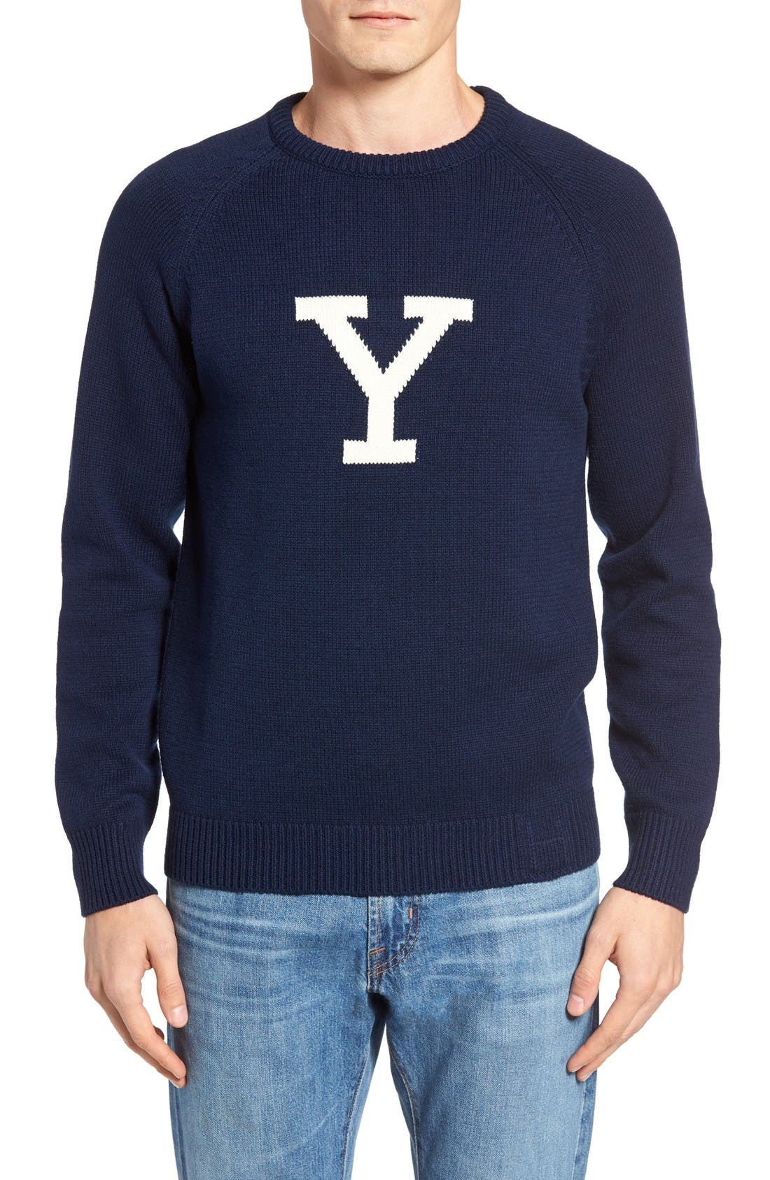 yale letter sweater