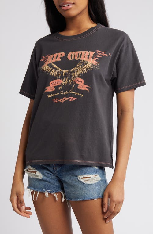 Rip Curl Ultimate Surf Relaxed Cotton T-Shirt Washed Black at Nordstrom,