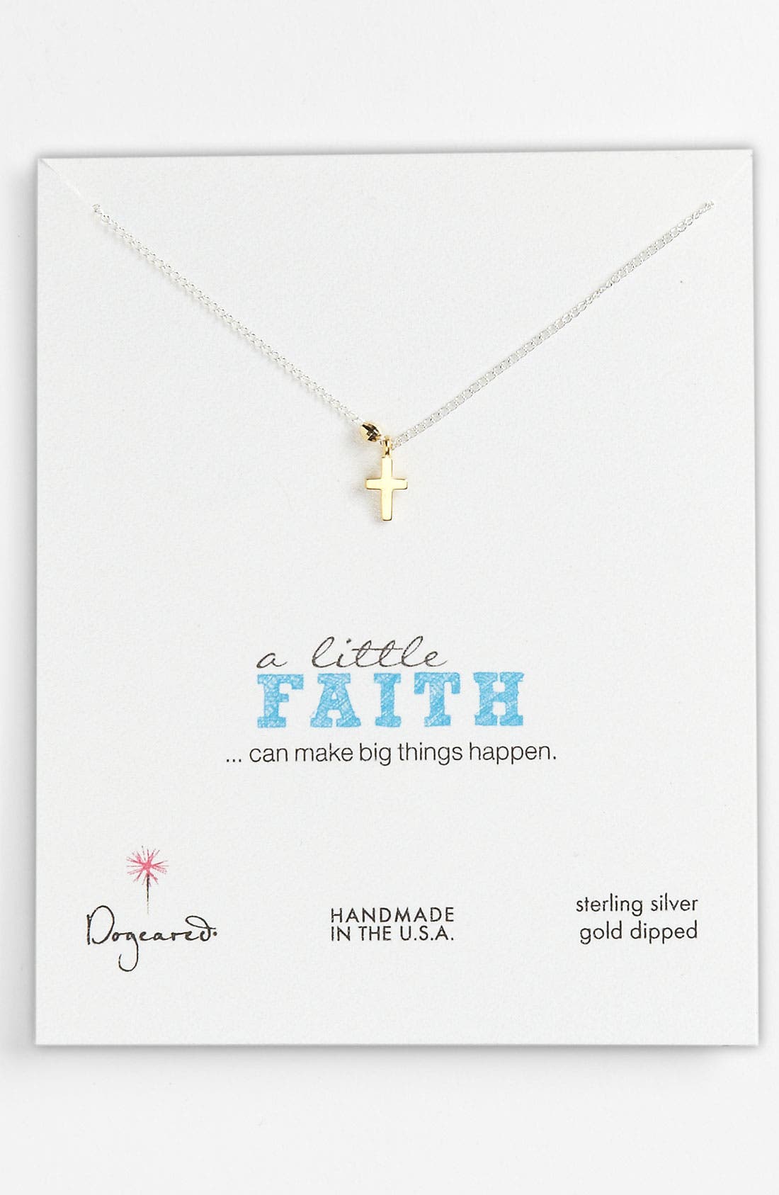 Dogeared 'A Little Faith' Cross Pendant 
