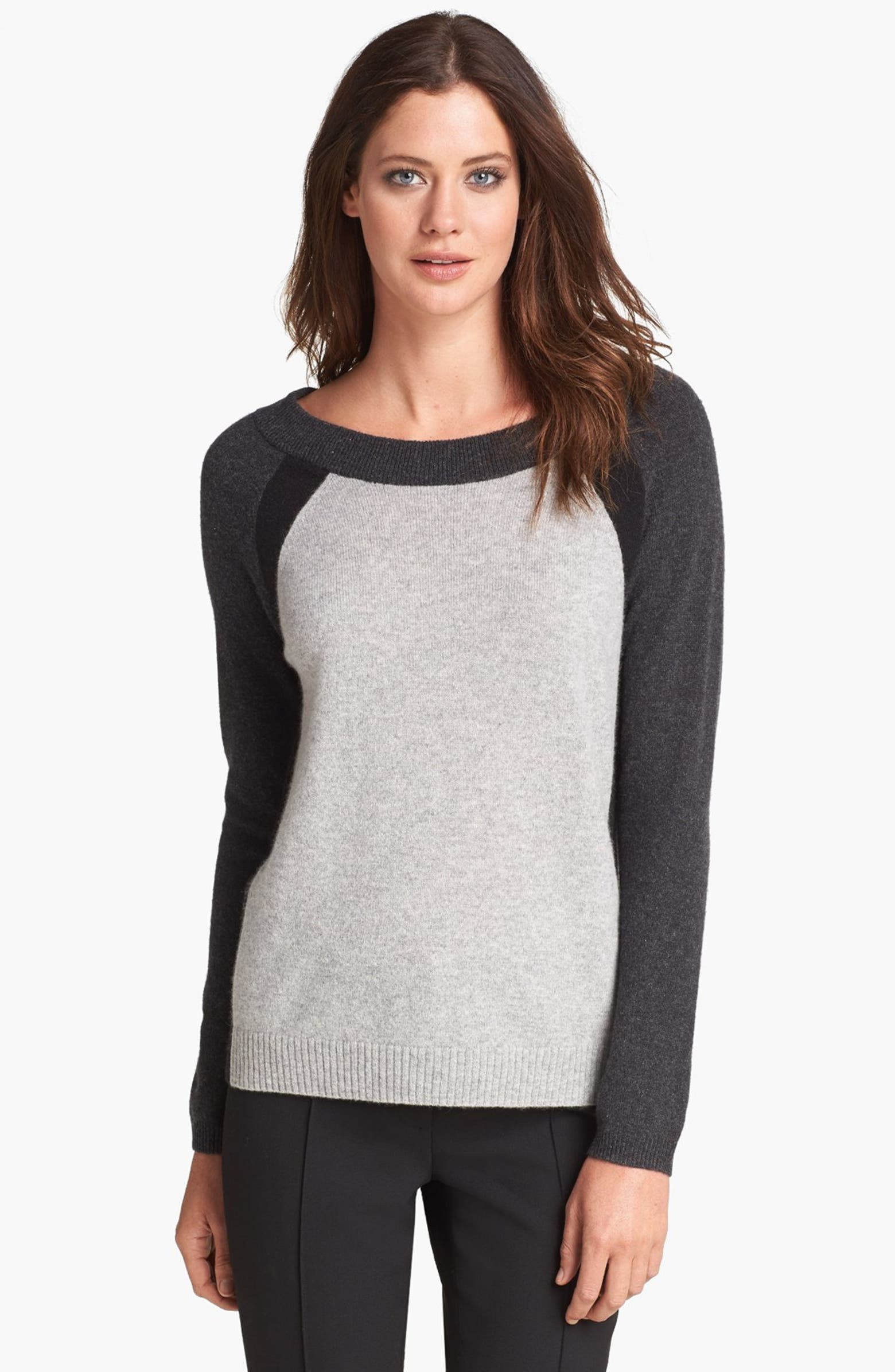 White + Warren Colorblock Cashmere Sweater | Nordstrom