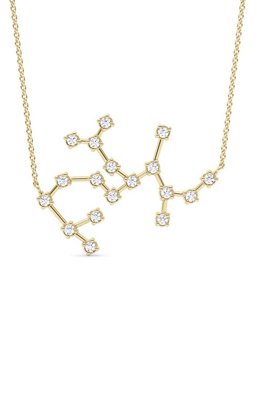 Sagittarius Constellation Lab Created Diamond Necklace in 18K Yellow Gold