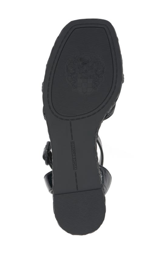 Shop Vince Camuto Loressa Platform Wedge Sandal In Jet Black