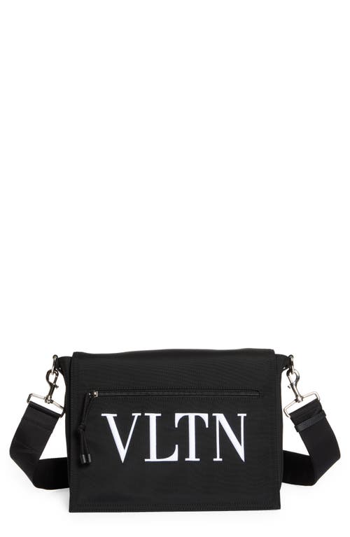 Valentino Garavani Vltn Messenger Bag In 0ni - Nero/bianco