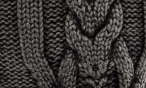 Free People Frankie Cable Cotton Sweater In Washed Black