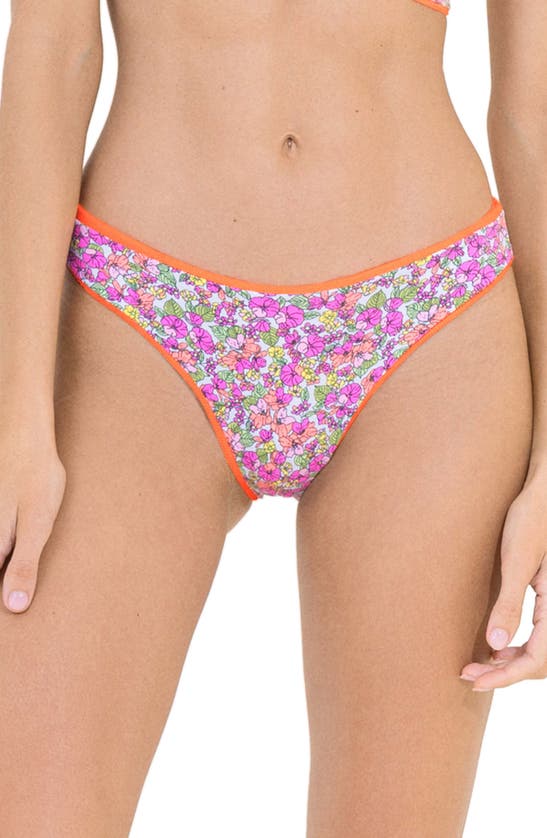 Maaji Orange Sublimity Reversible Bikini Bottoms In Orange