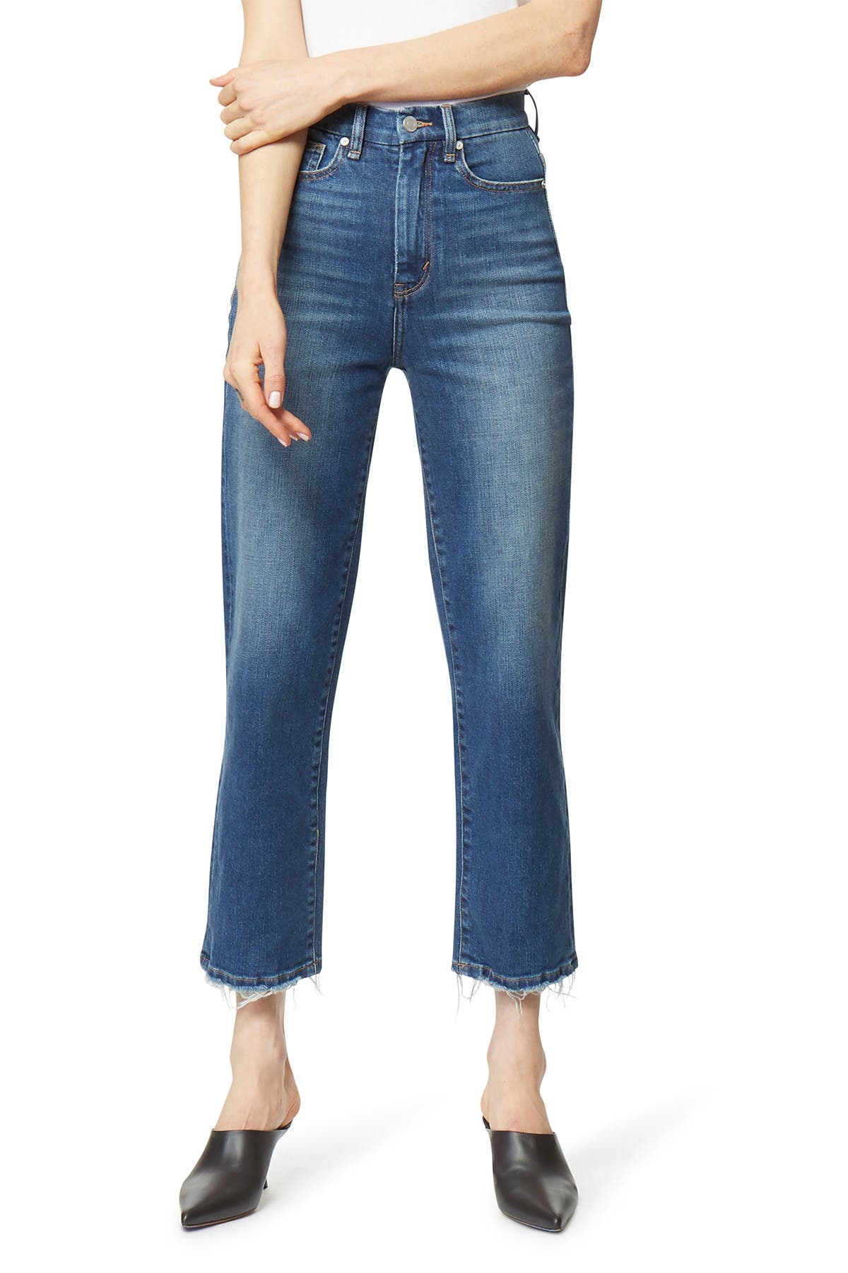 super high waisted jeans straight leg