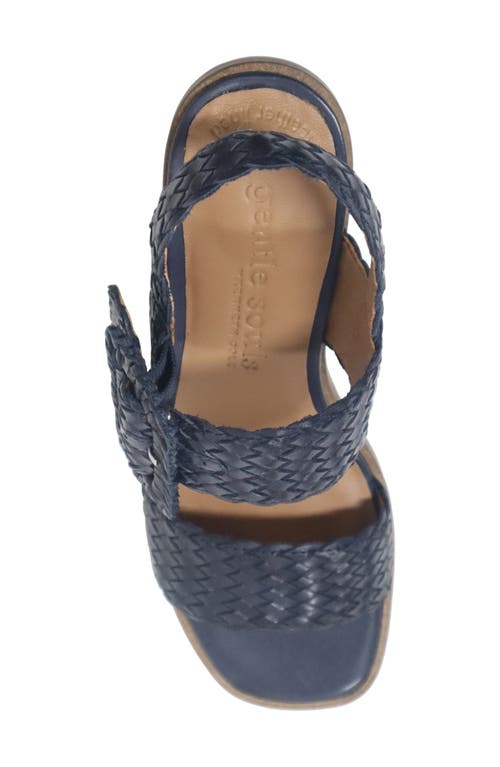 Shop Gentle Souls By Kenneth Cole Gentle Souls Madylyn Slingback Sandal In Navy Leather