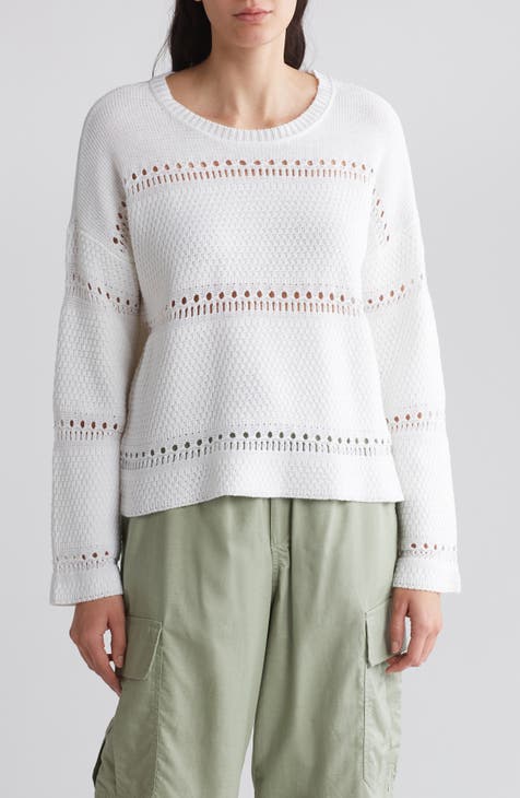 Lucky Brand Sleeveless Crew Neck Cotton Sweater Striped Plus Size