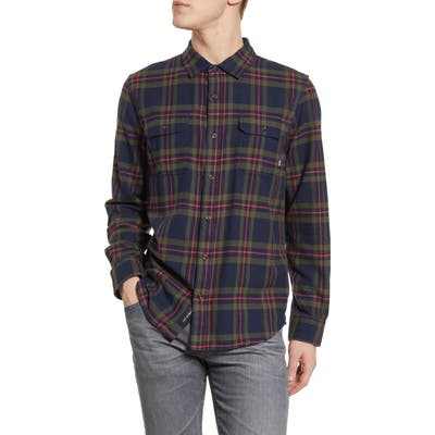 Vans Westminster Plaid Button-Up Flannel Shirt, Blue
