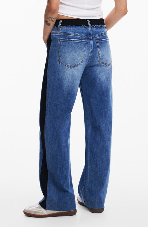 Desigual Ayana Straight Leg Jeans In Blue