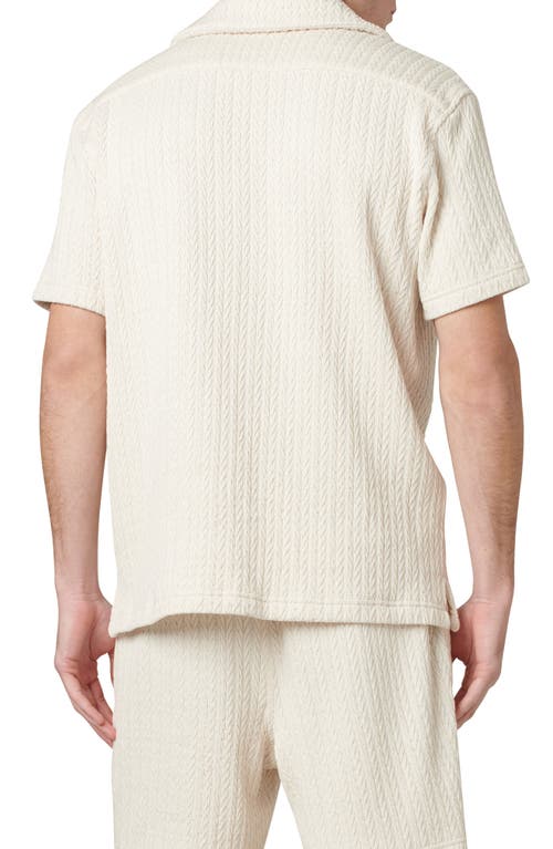 Shop Joe's Charlie Herringbone Stitch Camp Shirt In Natural