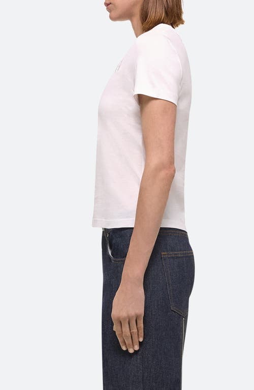 Shop Helmut Lang Slim Logo T-shirt In White