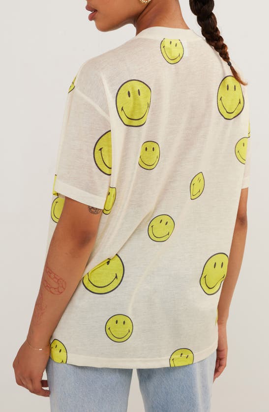 Shop Samii Ryan X Smiley® Oversized Tissue Tee In Yellow