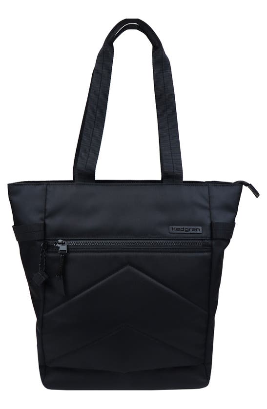 Hedgren Scurry Water Repellent Recycled Polyester Tote In Black
