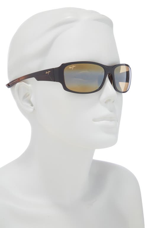 MAUI JIM MAUI JIM 60MM CORE RECTANGLE POLARIZED SUNGLASSES