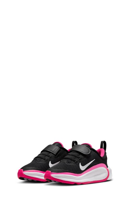 Nike Kidfinity Sneaker In Black/white/laser Fuchsia