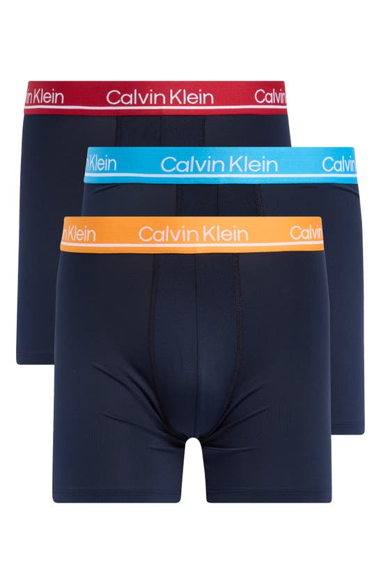 Shop Calvin Klein 3-pack Boxer Briefs In Shoreline