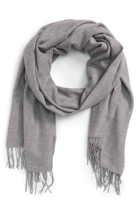 Shop Nordstrom Tissue Weight Wool & Cashmere Scarf In Grey Medium Heather