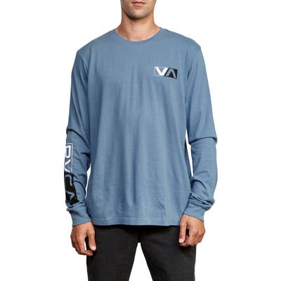 Rvca Lateral Long Sleeve T-Shirt, Blue