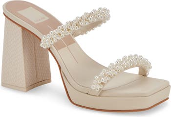 Dolce Vita Ariele Imitation Pearl Platform Sandal (Women)