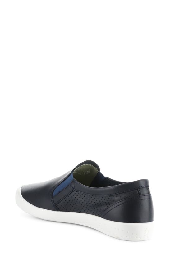 Shop Softinos By Fly London Iloa Sneaker In Navy Smooth Leather