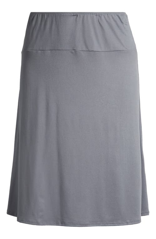 24seven Comfort Apparel A-line Skirt In Charcoal
