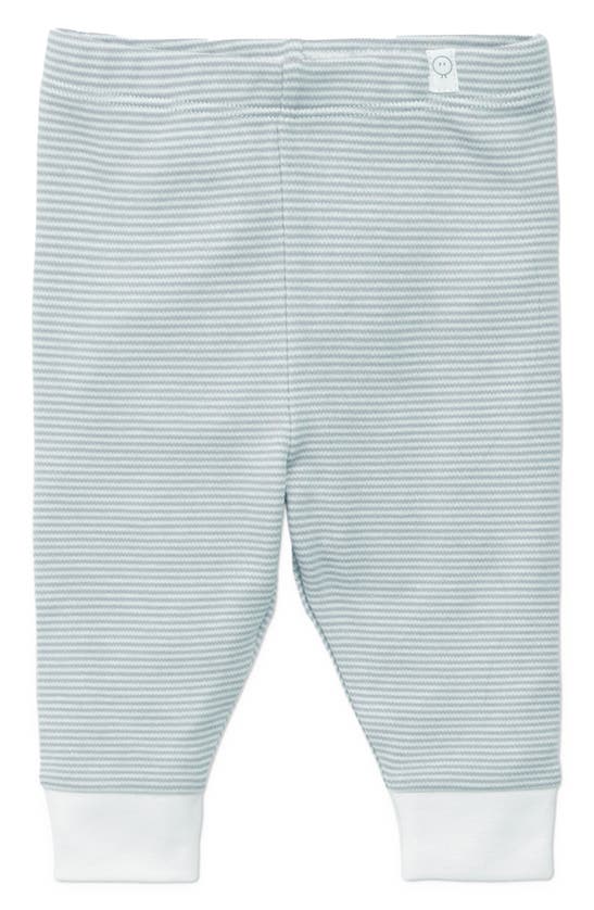 Shop Mori Snoozy Fitted Two-piece Graphic Pajamas In Blue Stripe