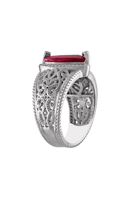Fzn Ruby Ring In Silver/ruby
