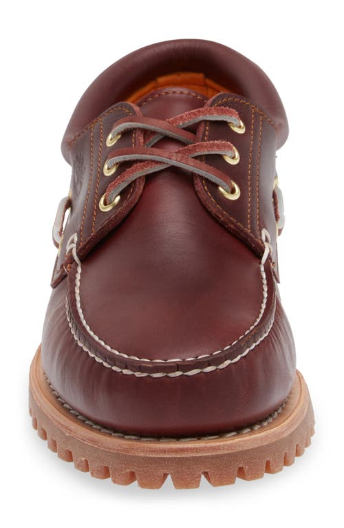 Timberland Boat Moccasin Authentic Lug Sole In Burgundy