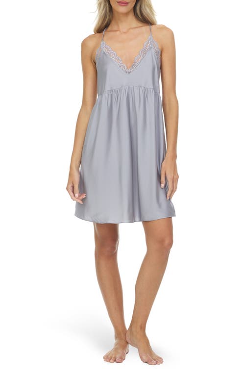 Flora Nikrooz Ember Charmeuse Racerback Chemise in Storm