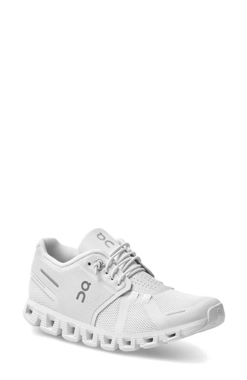 On Cloud 5 Running Shoe in All White at Nordstrom, Size 6.5