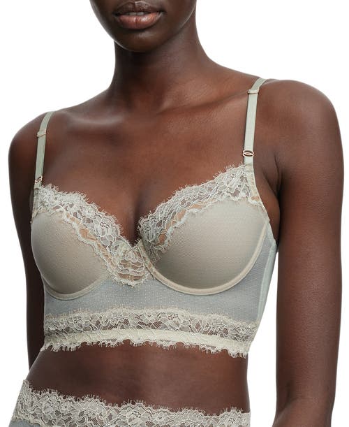 Entice Longline Lightly Lined Bra in Frosted Jade/nylon