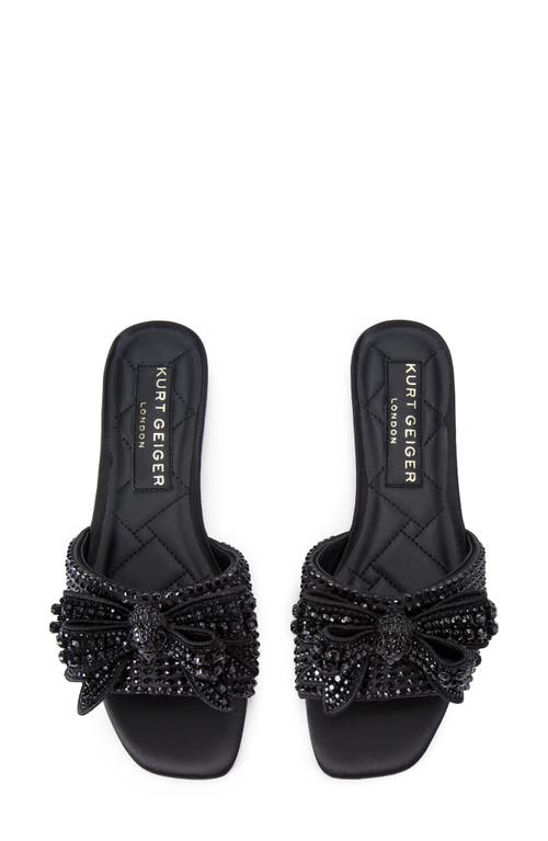 Kurt Geiger London Kensington Embellished Slide Sandal In Black