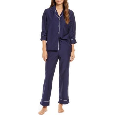 Papinelle Mia Cotton & Silk Pajamas, Blue