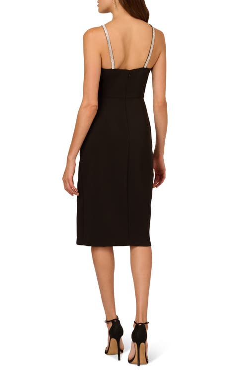 Liv Foster Stretch Twill Midi Dress In Black