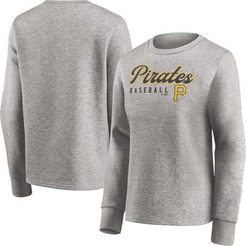 Women's Fanatics Branded Black Pittsburgh Pirates Official Logo Long Sleeve  V-Neck T-Shirt
