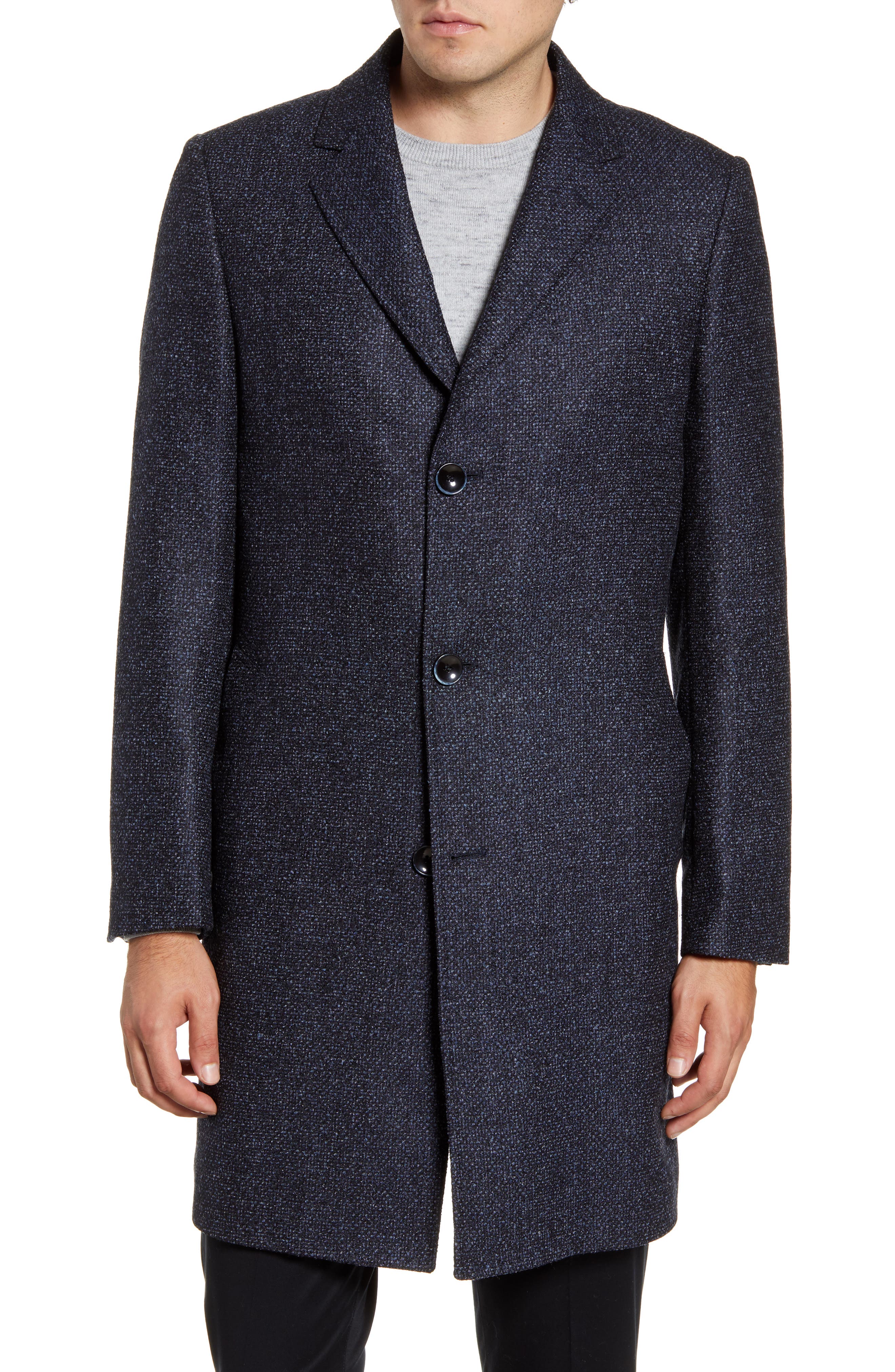 Nordstrom Signature Darien Trim Fit Solid Wool Blend Overcoat Nordstrom