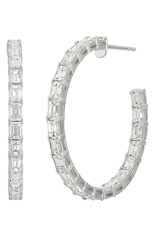 Bony Levy Gatsby Diamond Inside Out Hoop Earrings in 18K White Gold