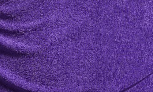 24seven Comfort Apparel Cross Neck Stretch Body-con Dress In Purple