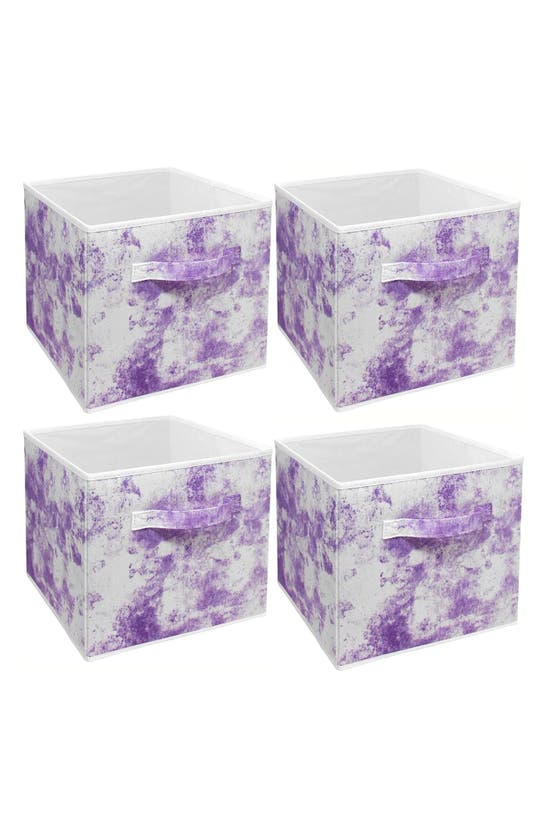 Shop Sorbus Foldable Storage Box In Tie-dye Purple