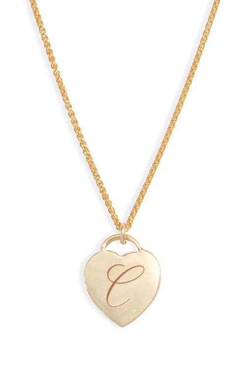 Shop Set & Stones Alice Initial Heart Pendant Necklace In Gold/c